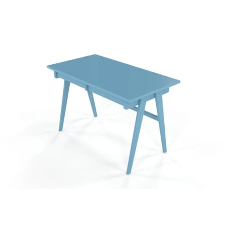 Drewniane biurko / toaletka z szufladami Visby EDDA / kolor pastelowy niebieski