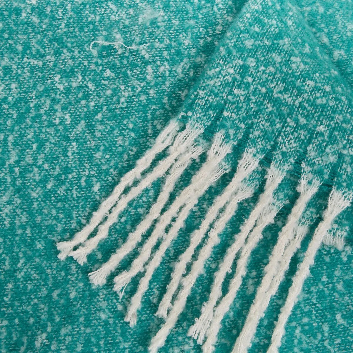 Pled z efektem moheru, zielony, 130x170 cm, Flow