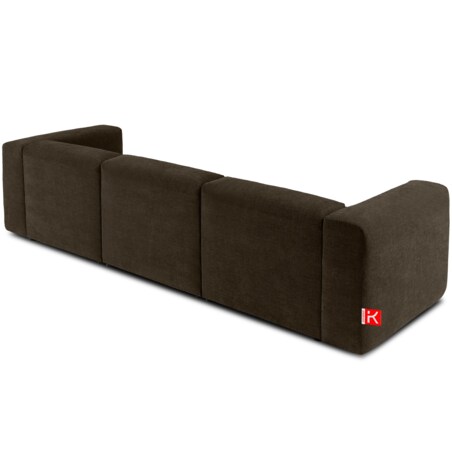 KONSIMO BUFFO 3-osobowa sofa z wyjątkowo miękkim i wygodnym siedziskiem, kolor brązowy