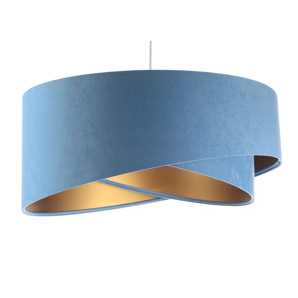 Lampa wisząca GEMSTONE błękitna/złota