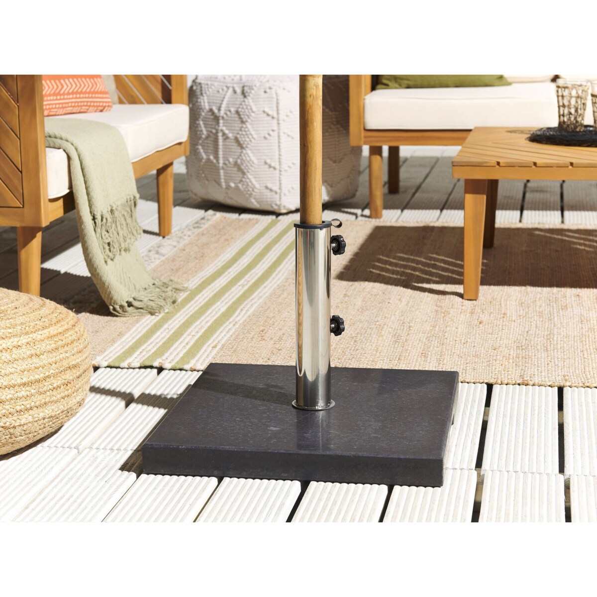 Podstawa pod parasol kwadratowa 45 x 45 cm czarna CEGGIA