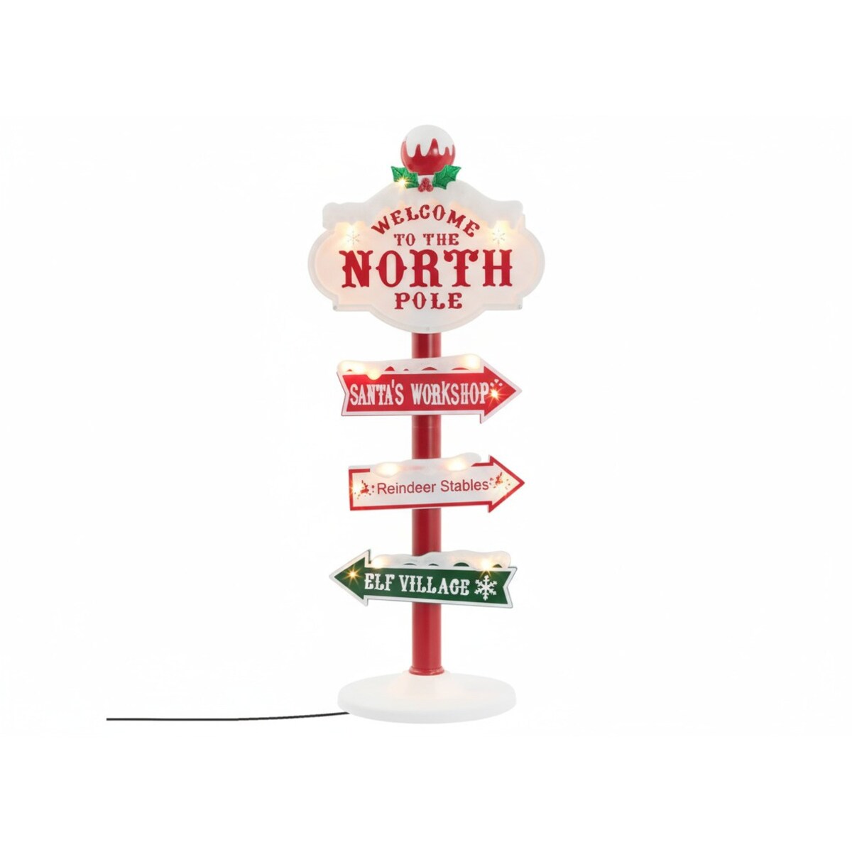 Świąteczna dekoracja zewnętrzna LED - Drogowskaz 95 cm