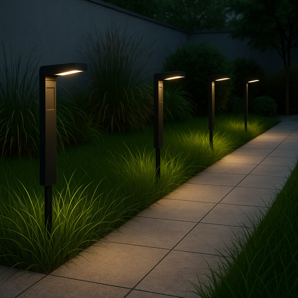 Lampa Solarna 30 Led Do Ogrodu Wbijana Dekoracja Ogrodowa Czujnik Zmierzchu