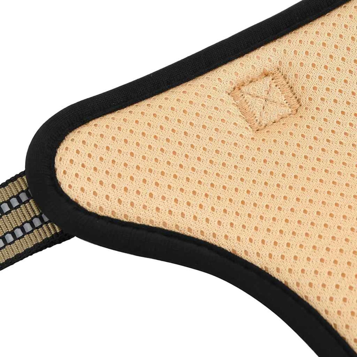 vidaXL Szelki dla psa z odblaskowymi paskami, regulowane, brąz moro S