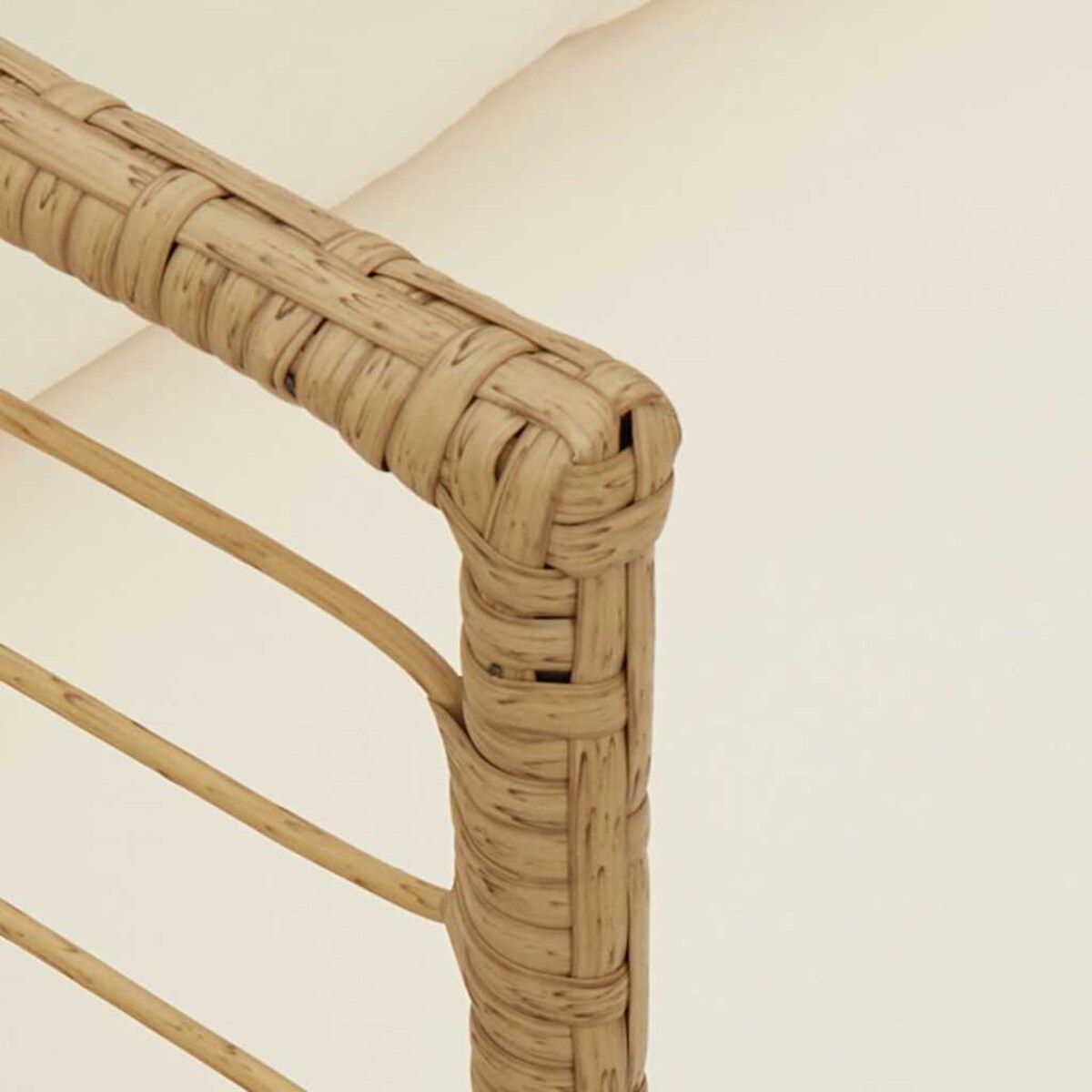 vidaXL Krzesła ogrodowe 2 szt. z poduszkami Naturalny polirattan