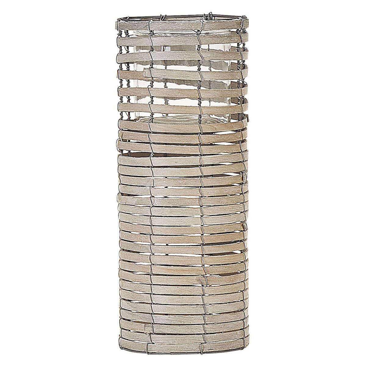 Zestaw 3 świeczników jasne drewno ROVARE