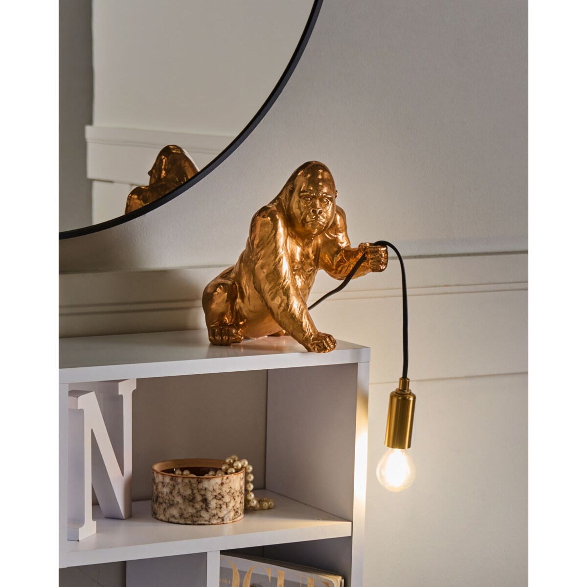 Lampa stołowa Goryl HARAMBE Złoty