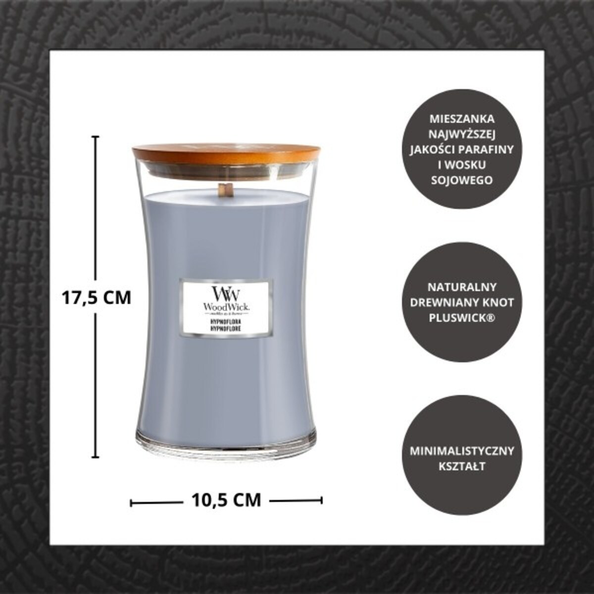 WoodWick świeca duża HYPNOFLORA