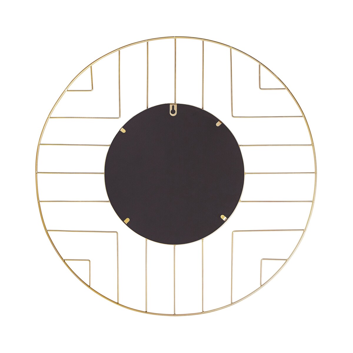 Metalowe okrągłe lustro ścienne ø 60 cm złote HESDIN