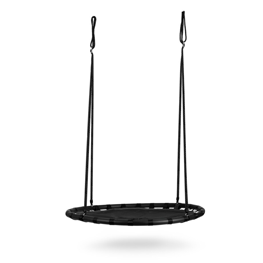 Huśtawka ogrodowa Neo-Sport Swingo bocianie gniazdo fotel wiszący 110 cm czarna