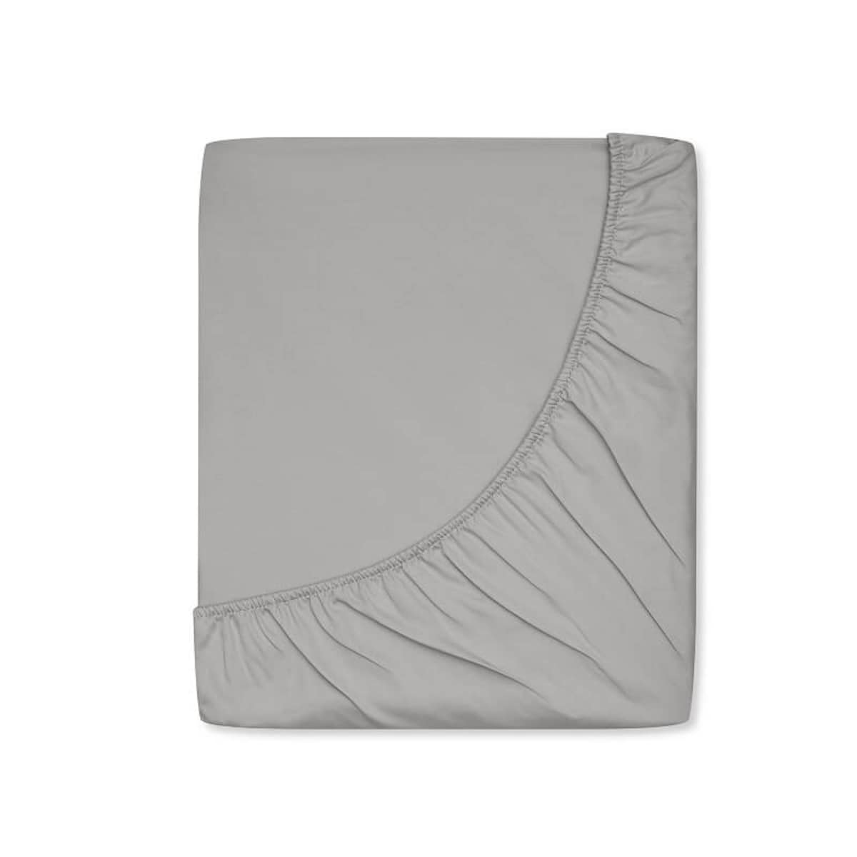 Prześcieradło satynowe z gumką cloudy grey 160 x 200 cm