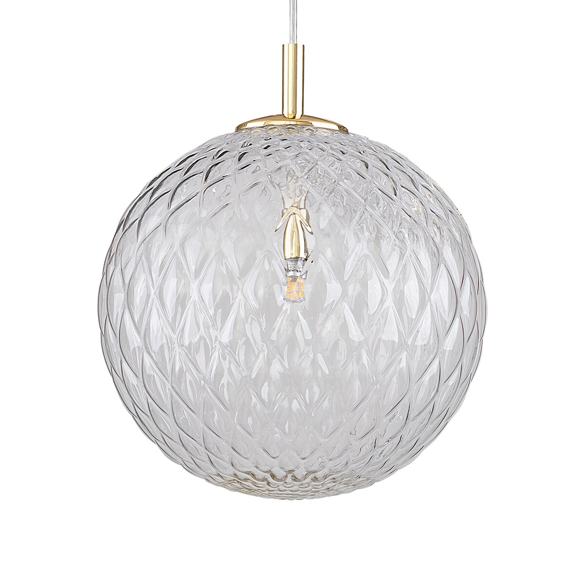 Lampa wisząca TK Lighting CADIX GOLD 300 złota transparentny klosz G9 nowoczesna do salonu jadalni kuchni