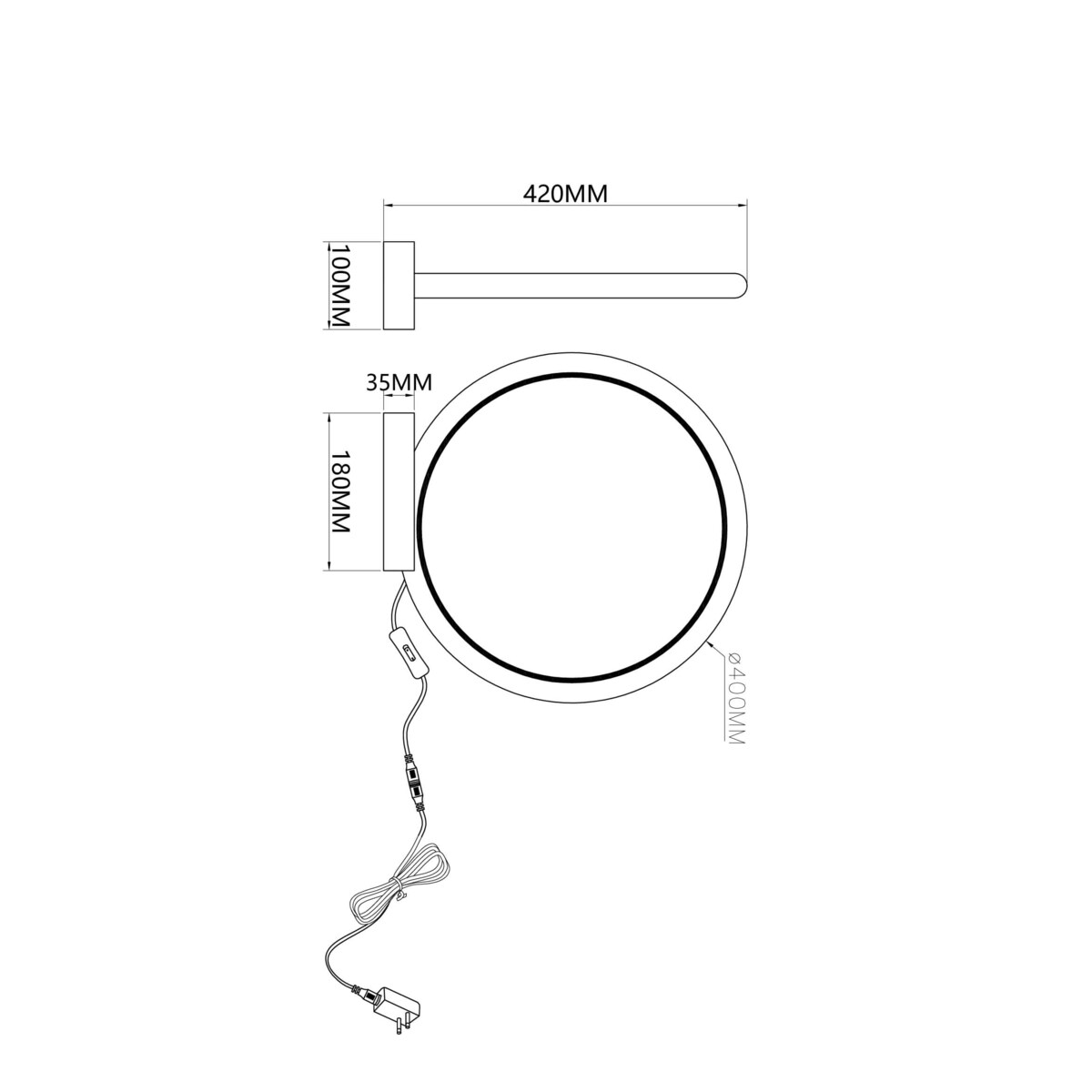 LAMPA STOŁOWA RAVELLA S OBRĘCZ BRĄZOWA IMITACJA DREWNA PODSTAWA CZARNY MARMUR