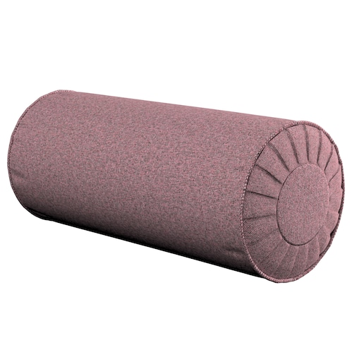 Poduszka wałek z zakładkami, różowy z czarną nitką, Ø20 x 50 cm, Amsterdam