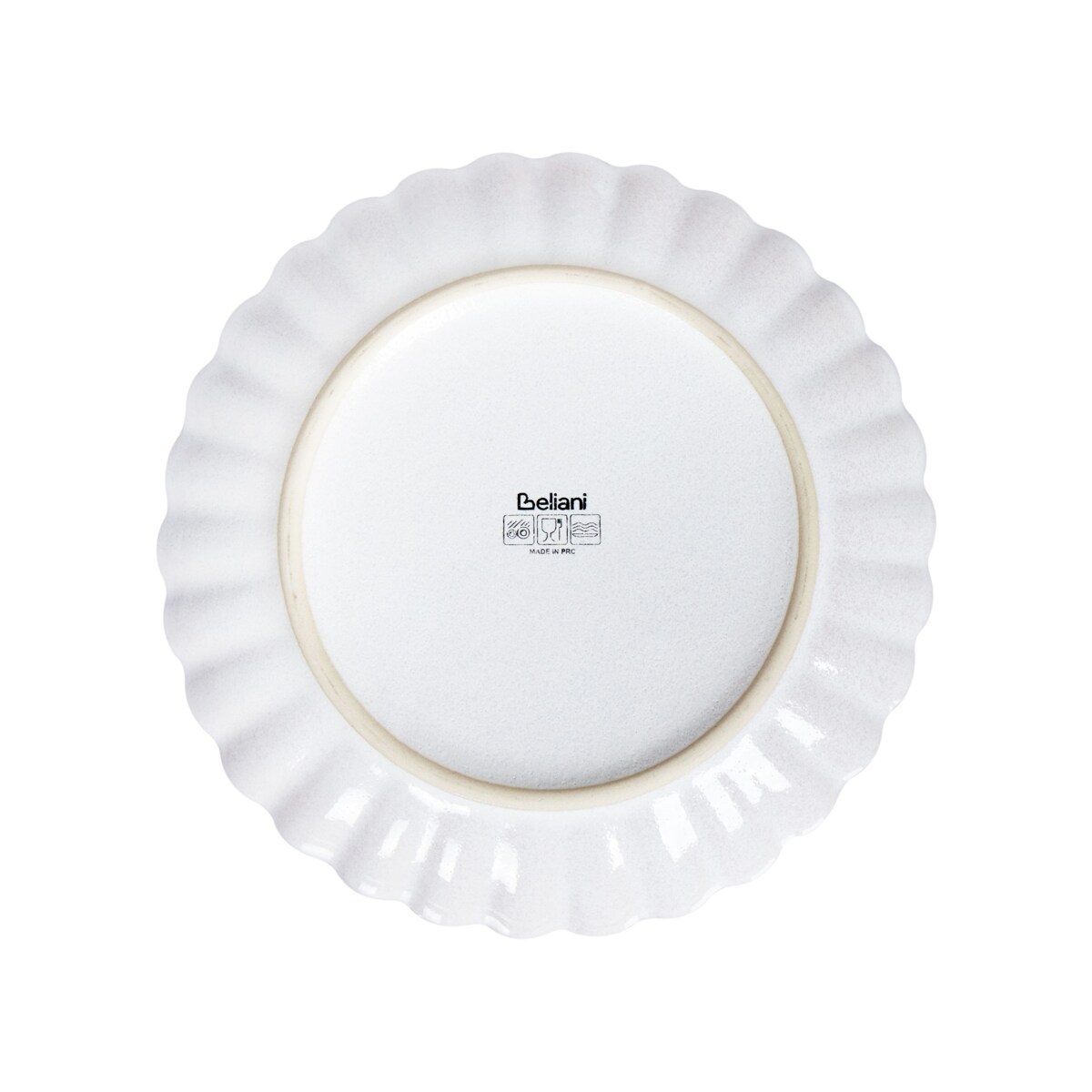 Zestaw 8 małych talerzy NETTLE Kamionka Złamana biel