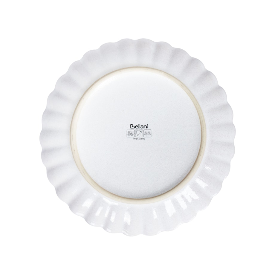 Zestaw 8 małych talerzy NETTLE Kamionka Złamana biel