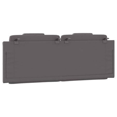 vidaXL Poduszka na wezgłowie, Viana, szara, 120 cm, sztuczna skóra