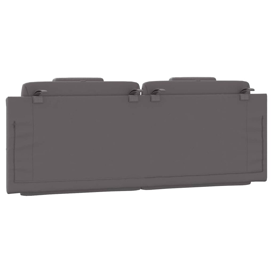 vidaXL Poduszka na wezgłowie, Viana, szara, 120 cm, sztuczna skóra