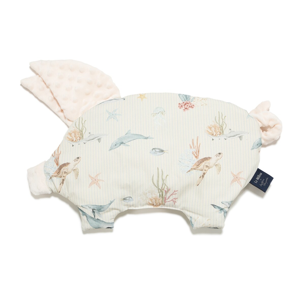 La Millou - Poduszka Sleepy Pig Minky SEAWORLD by Magdalena Lamparska