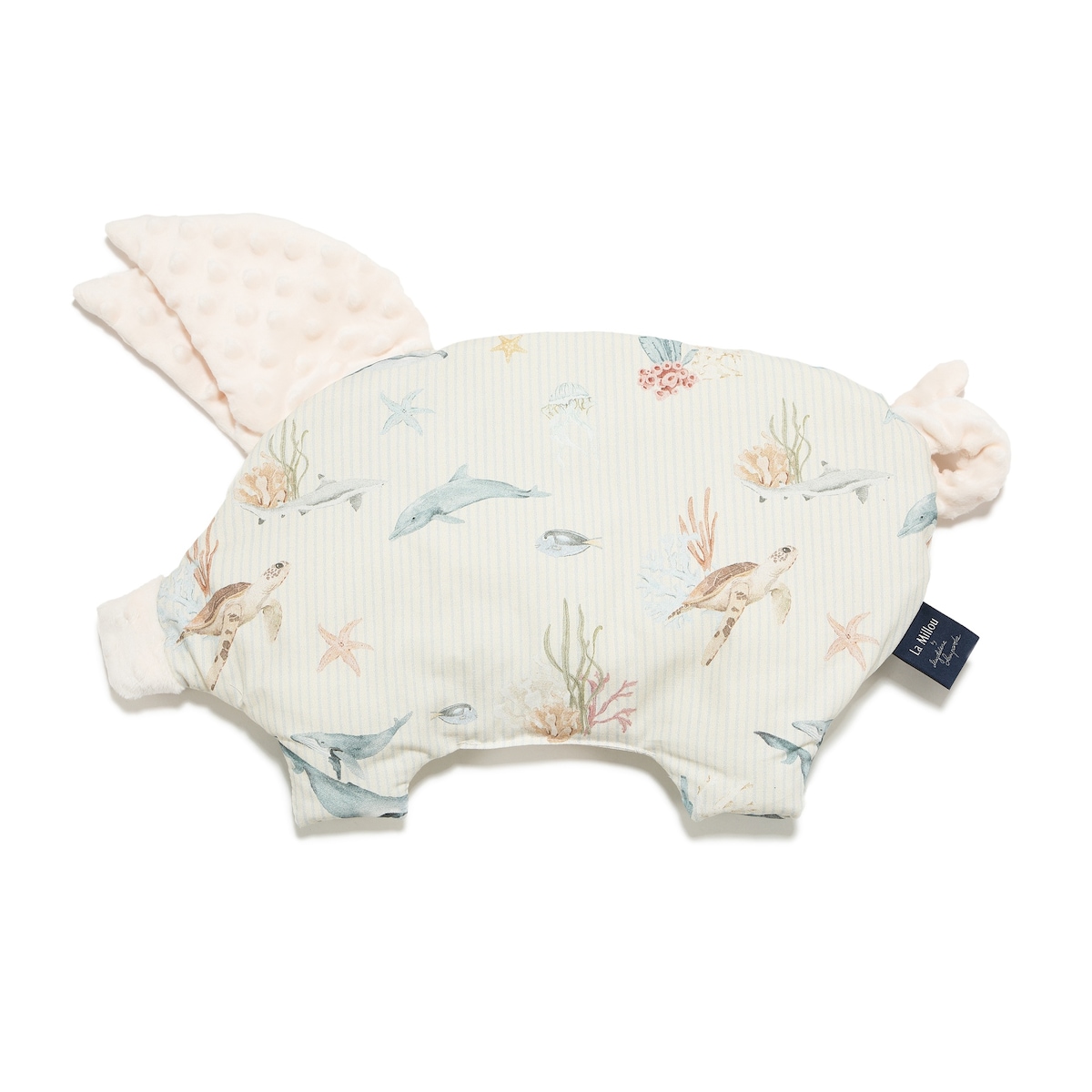 La Millou - Poduszka Sleepy Pig Minky SEAWORLD by Magdalena Lamparska