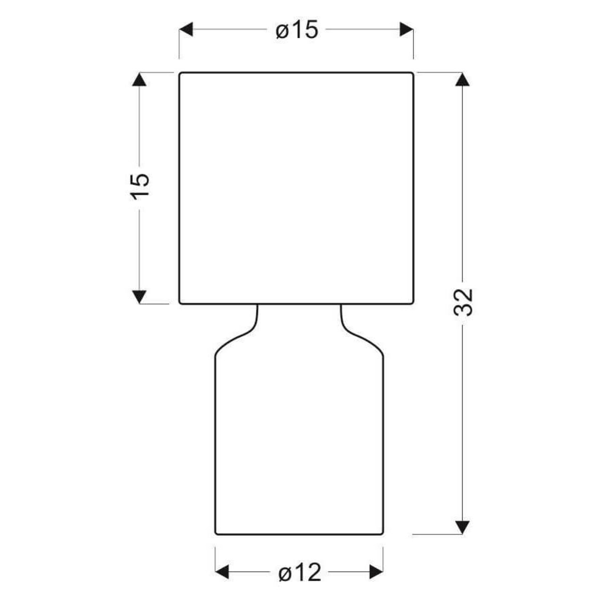 Abażurowa lampa stołowa Iner 41-79862 Candellux ceramika brązowa biała