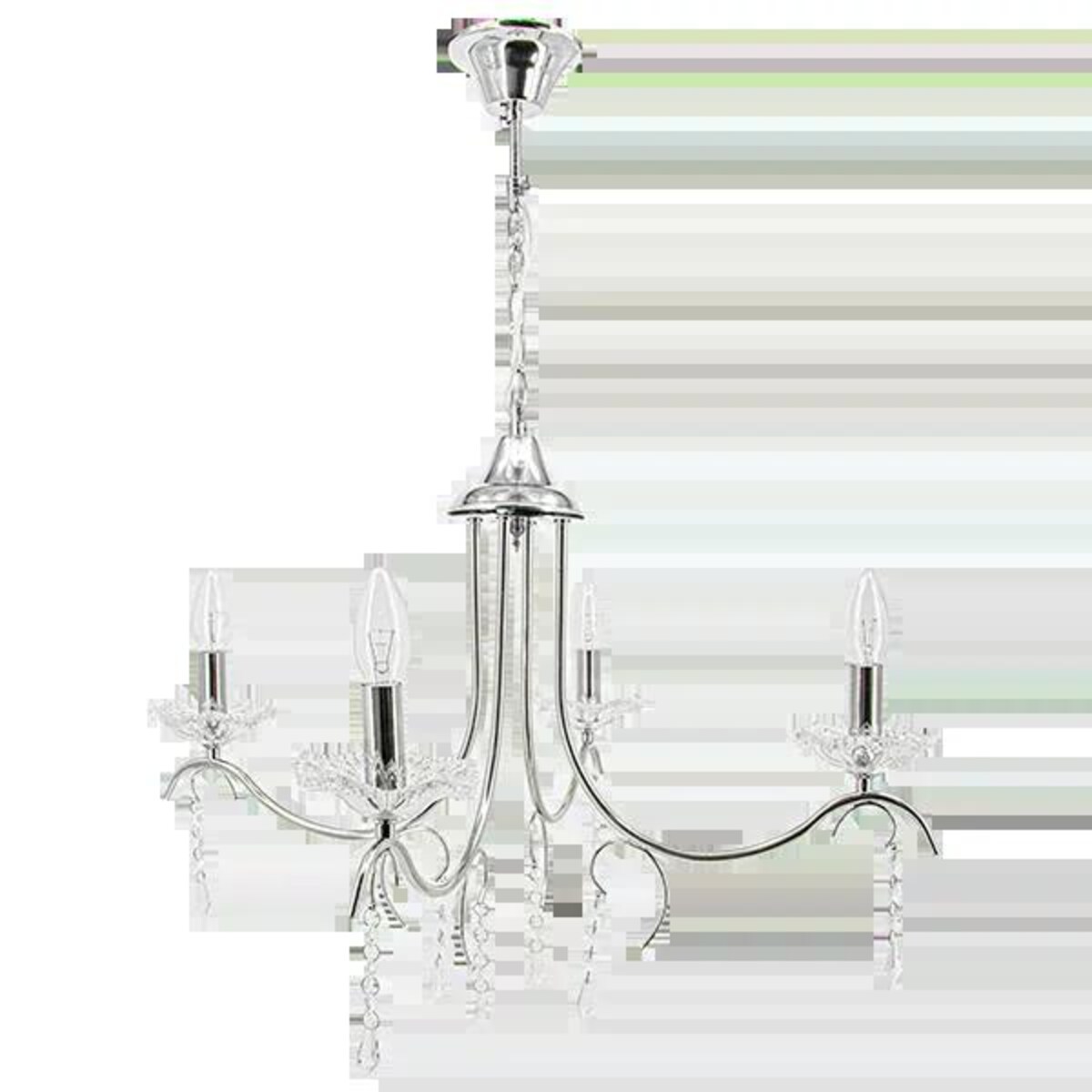 Pałacowy żyrandol świecznikowy 1870/4 8C z kryształkami chrom