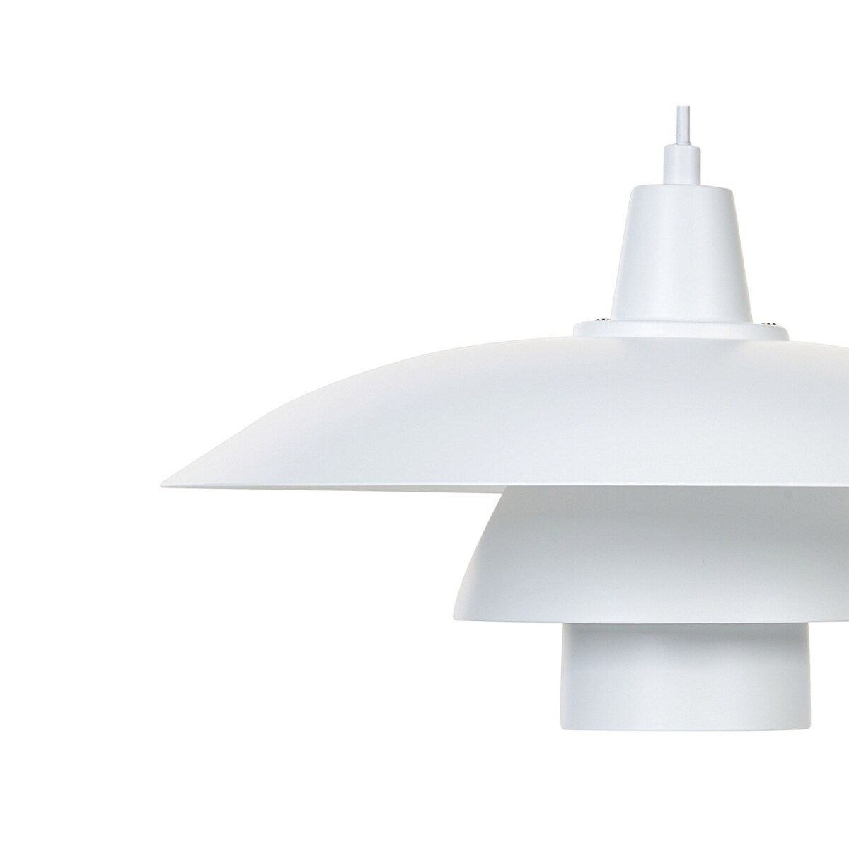 Lampa wisząca metalowa biała DEEL