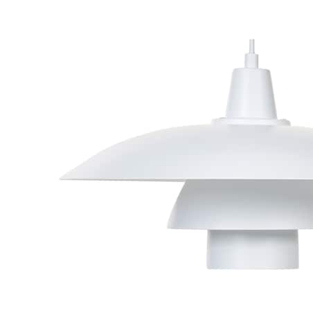 Lampa wisząca metalowa biała DEEL