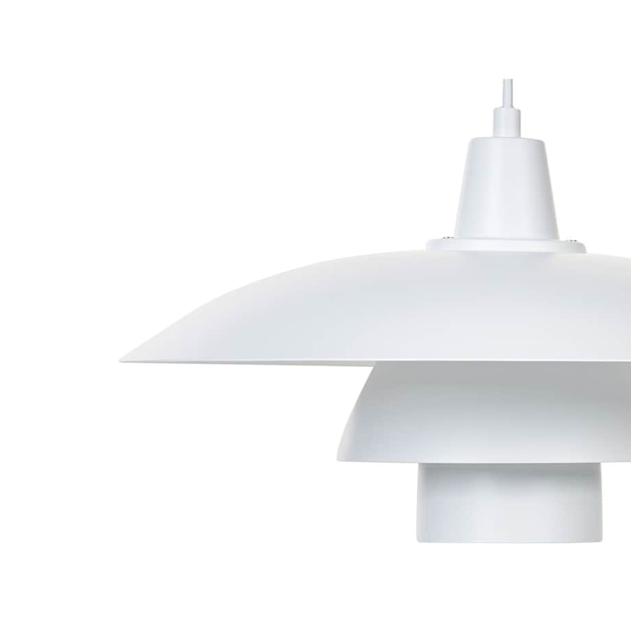 Lampa wisząca metalowa biała DEEL