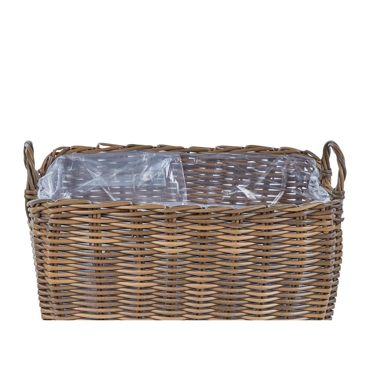 Zestaw 2 koszy na kwiaty ORMOS 53/59 cm Brązowy Technorattan