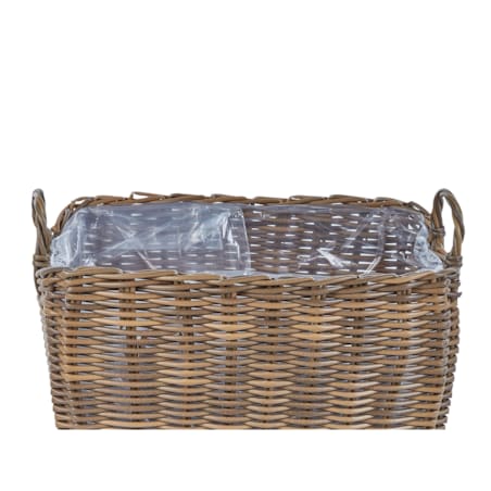 Zestaw 2 koszy na kwiaty ORMOS 53/59 cm Brązowy Technorattan