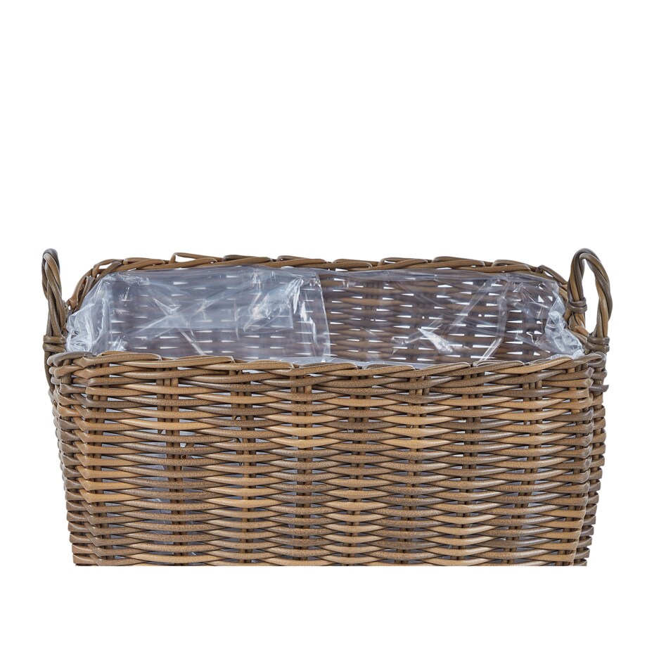 Zestaw 2 koszy na kwiaty ORMOS 53/59 cm Brązowy Technorattan