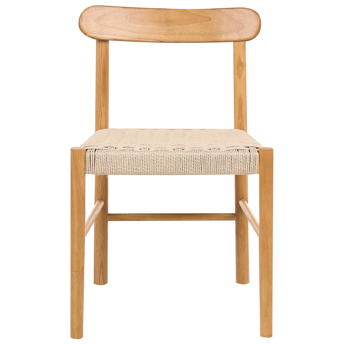 Zestaw 2 krzeseł do jadalni EAGAN Drewno Brązowy/ beżowy