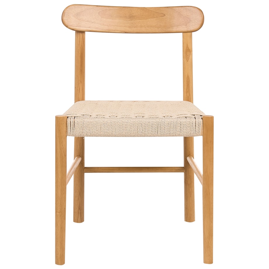 Zestaw 2 krzeseł do jadalni EAGAN Drewno Brązowy/ beżowy