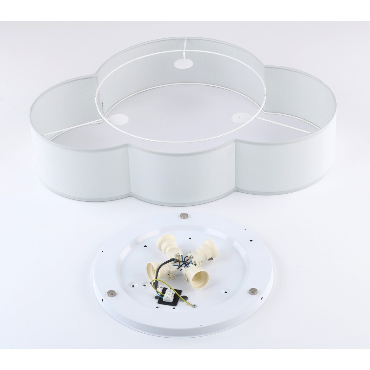 Plafon dziecięcy chmura Cloud 3145 TK Lighting tkaninowy biały szary