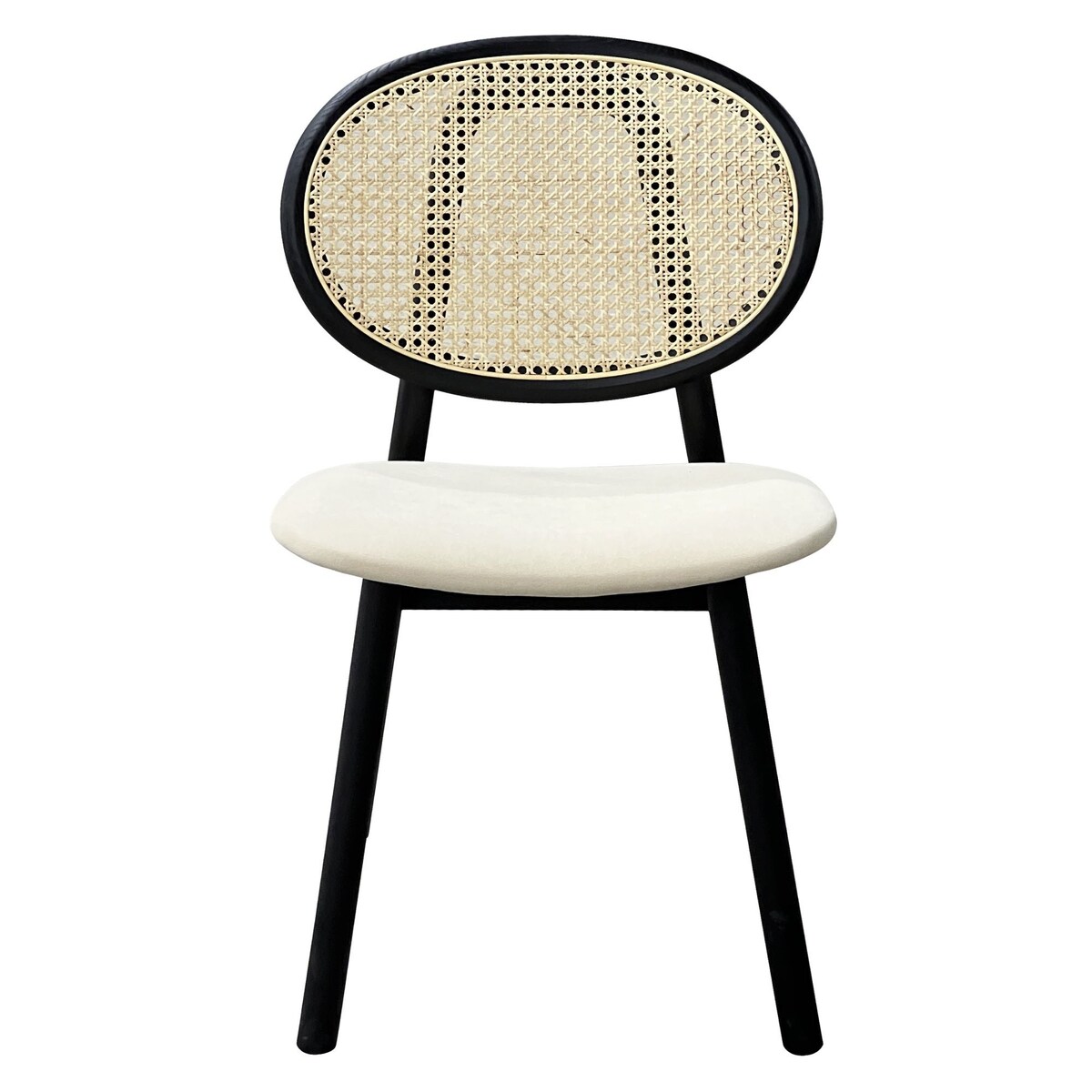 Krzesło drewniane z plecionką wiedeńską czarne