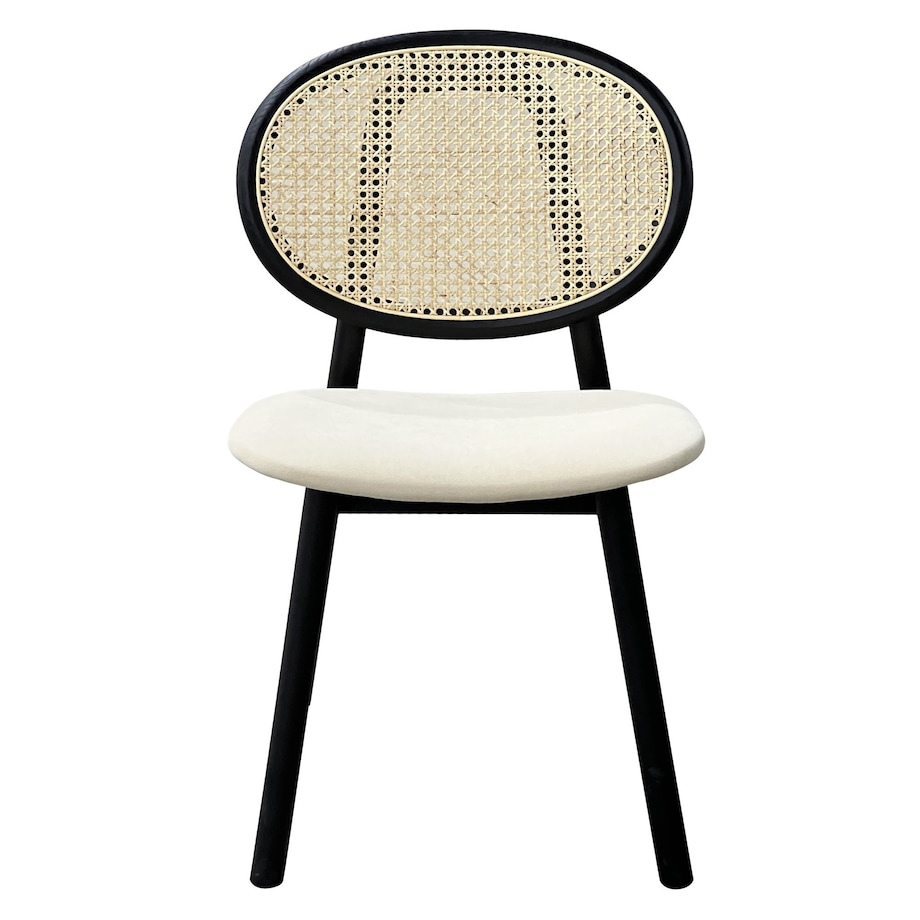 Krzesło drewniane z plecionką wiedeńską czarne