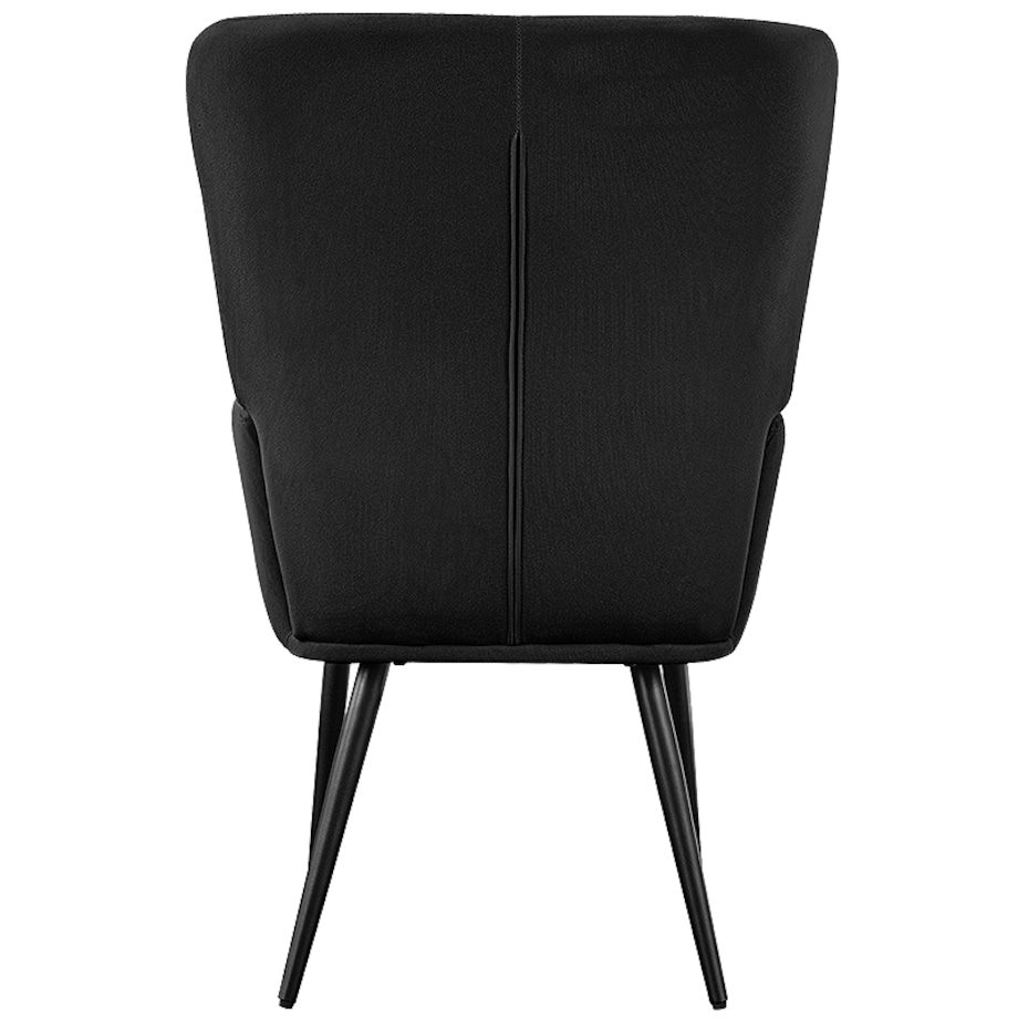 Fotel do salonu wypoczynkowy uszak czarny welurowy wygodny tapicerowany