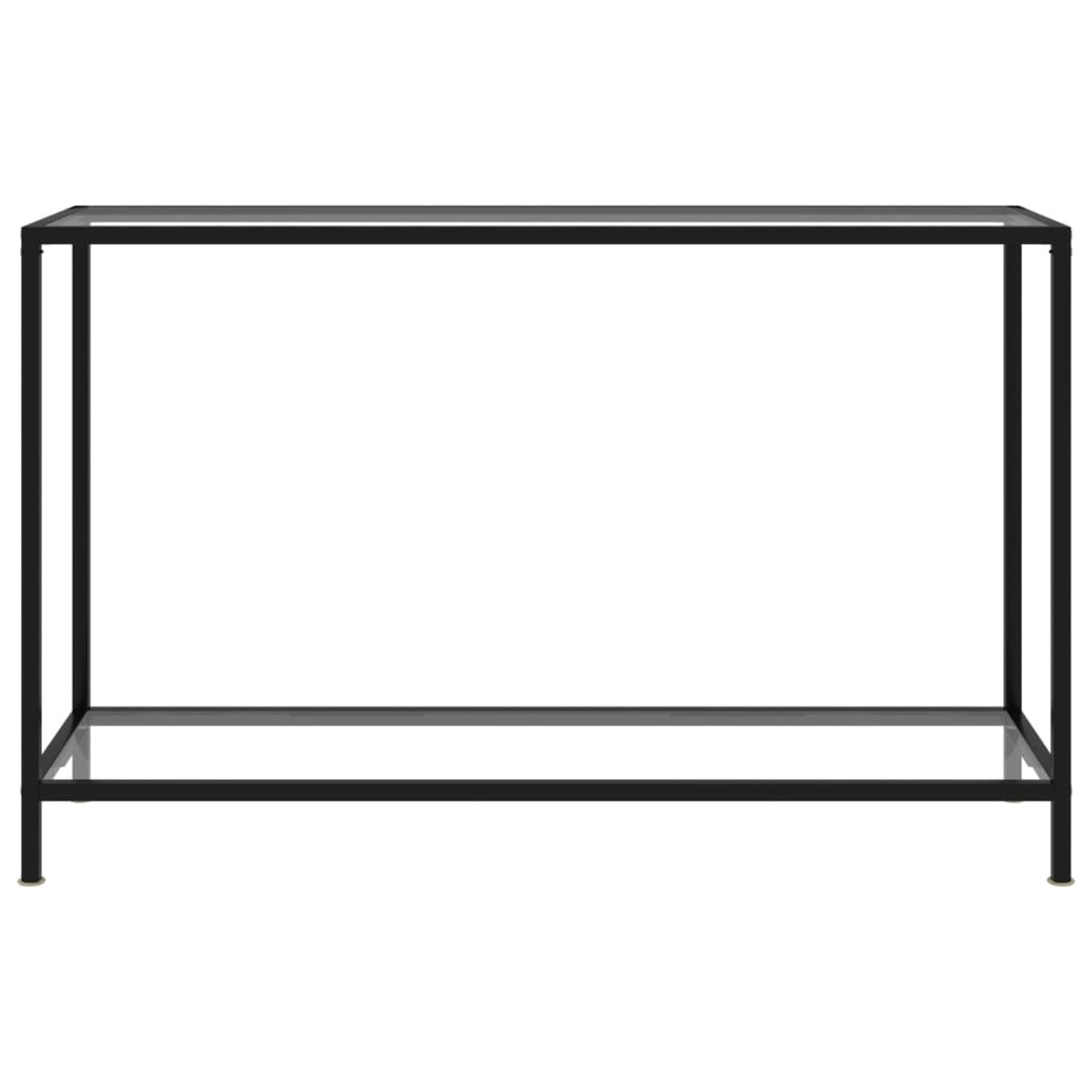 vidaXL Stolik konsolowy, przezroczysty, 120x35x75 cm, szkło hartowane