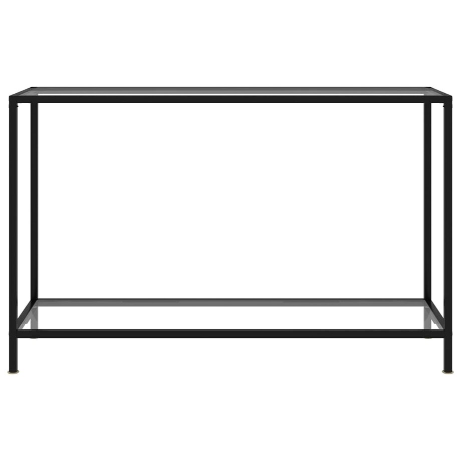 vidaXL Stolik konsolowy, przezroczysty, 120x35x75 cm, szkło hartowane