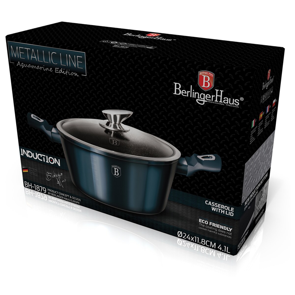 Garnek z pokrywką 24cm BerlingerHaus Aquamarine BH-1879