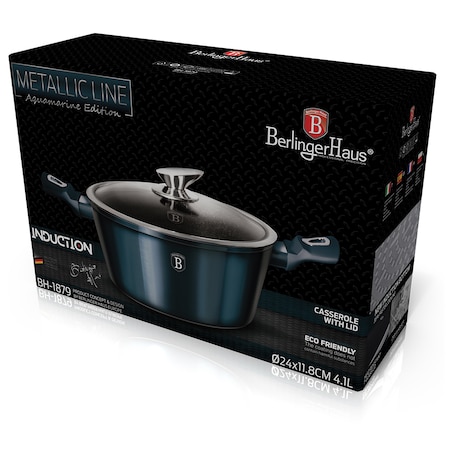 Garnek z pokrywką 24cm BerlingerHaus Aquamarine BH-1879