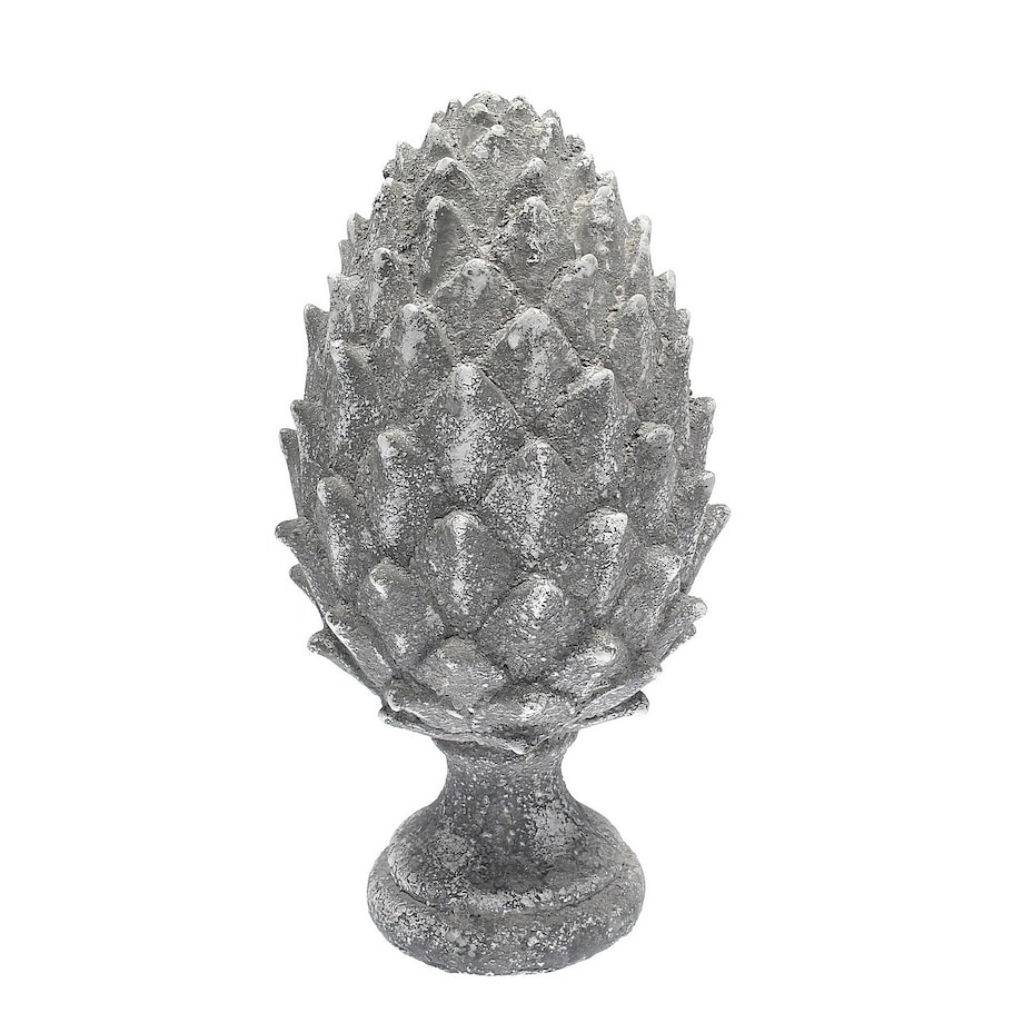 Figurka dekoracyjna Pinecone Grey 15x15x30 cm boże narodzenie, święta, świąteczne, szary, 15x15x30 cm