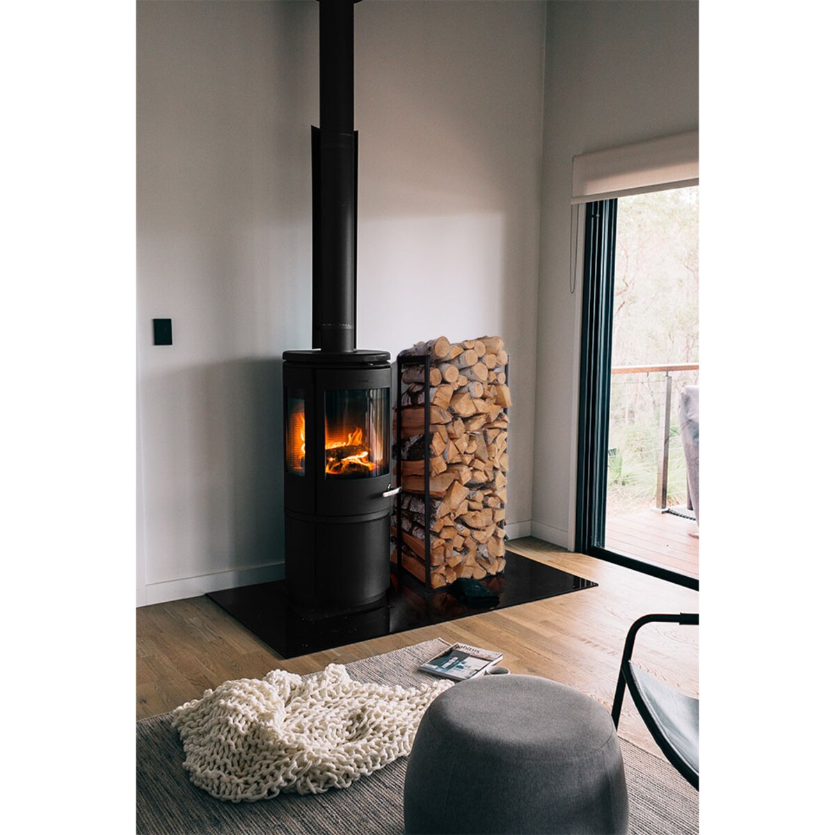 Duży stojak na drewno KS-12 WOOD L - KAJA HOME