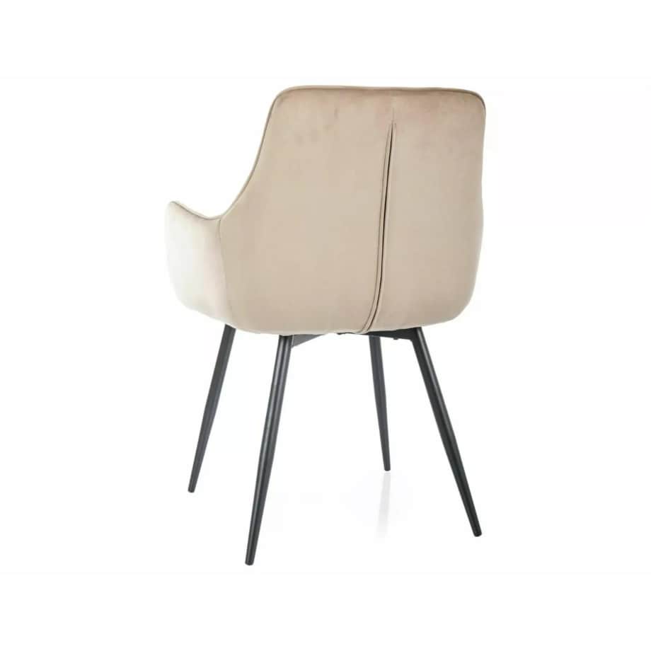 Krzesło tapicerowane LEMON VELVET beżowe