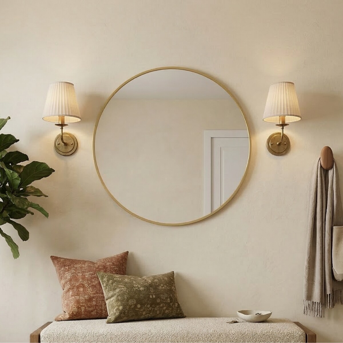 Okrągłe lustro ścienne MIRA, Ø 80 cm