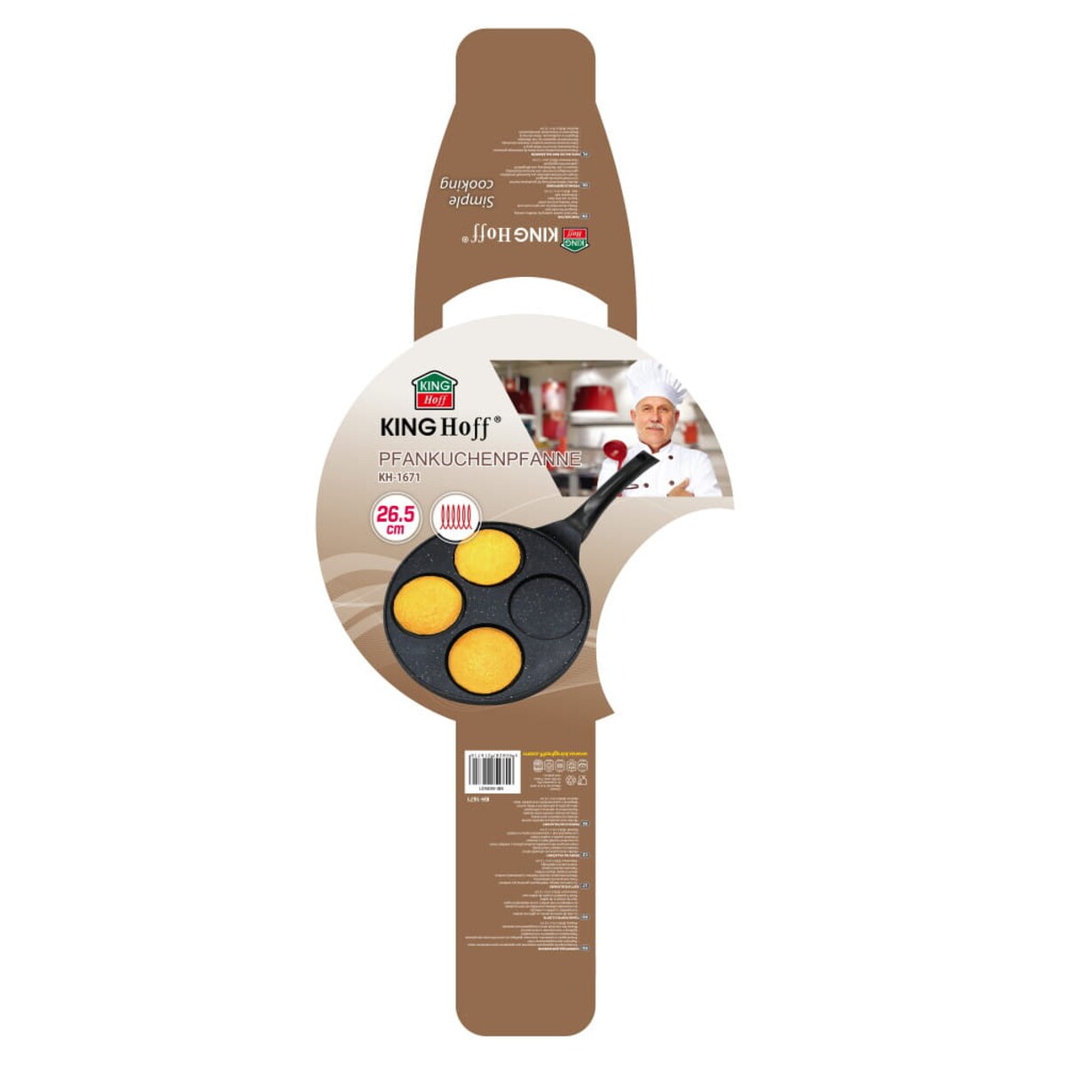 Patelnia do naleśników placków 26cm pancake na indukcję gaz KINGHOFF