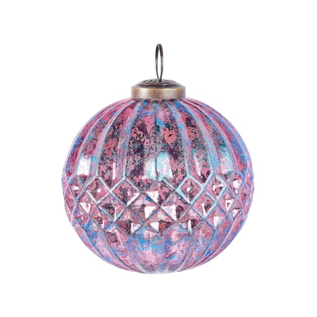 Zestaw 6 bombek szklanych różowy ASTRAL