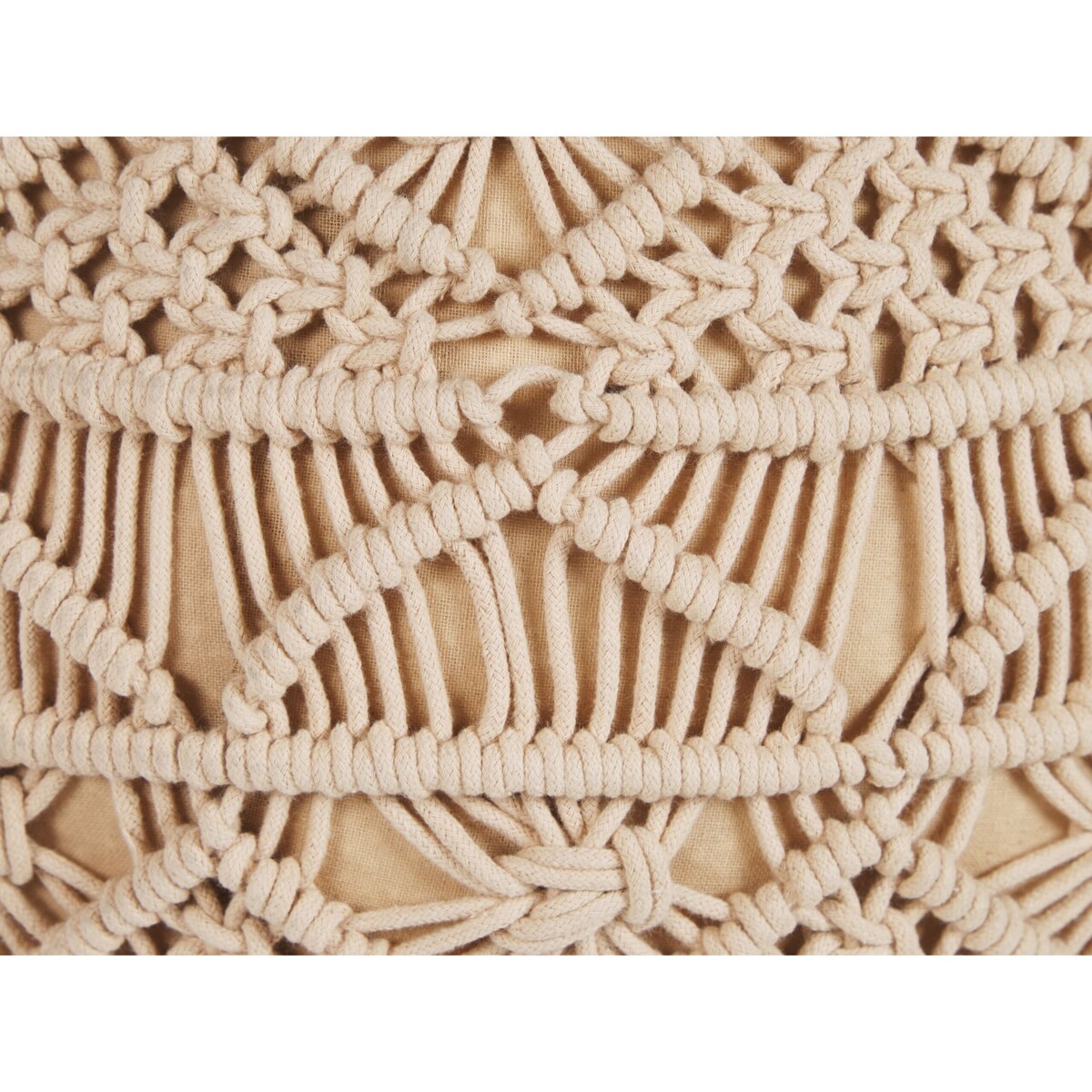 Puf ⌀ 40 cm beżowy KAYSERI