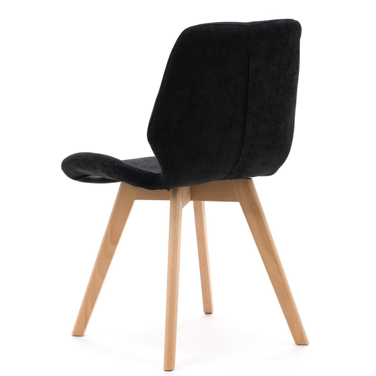 Krzesło tapicerowane skandynawskie welur DIAZ czarne